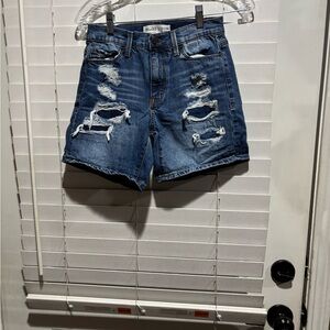Mudd Distressed Blue Jean Shorts